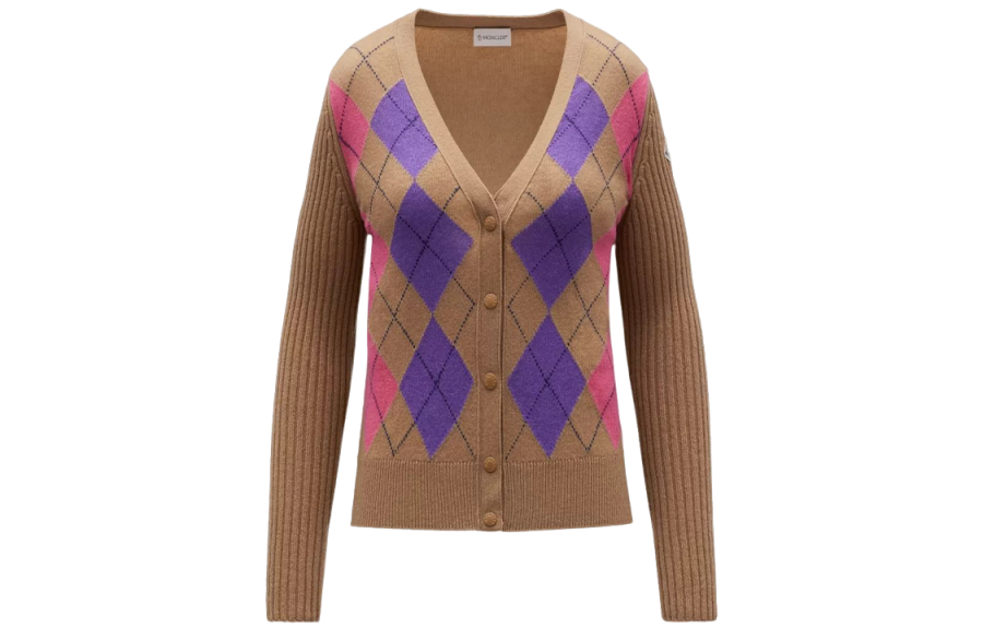 Moncler SS22 Cashmere Sweater Women's Walnut Brown