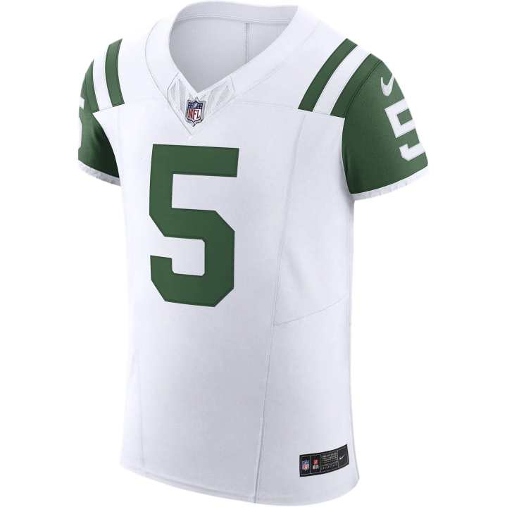 Nike Nike x NFL Garrett WilsonNew York Jets Dri FIT Elite Rugby Jersey Men's White