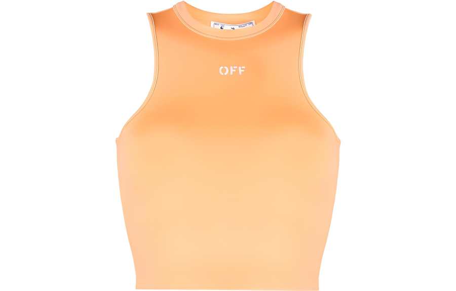 OFF-WHITE OFF WHITE Rowing Crew Neck Sleeveless Top Orange