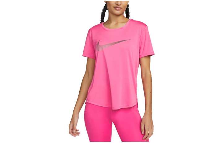 Nike Nike T Shirts Women's Rose Red Crew Neck Moderate Straight Fit
