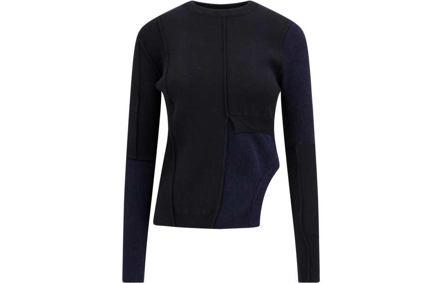 MM6 Maison Margiela Crewneck Deconstructed Knitted Jumper