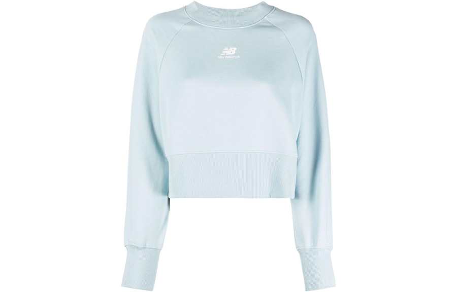 New Balance New Balance Sweatshirts Women's Morning Mist Blue Crew Neck Moderate Regular