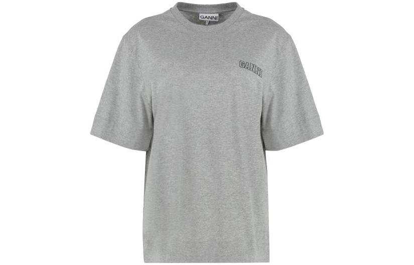GANNI Regular Sleeve T Shirt Women's Gray