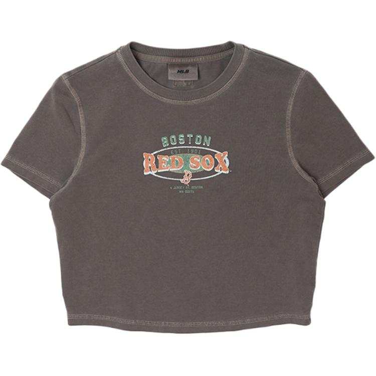 MLB Preppy Style Collection Boston Red Sox T Shirt Women's Light Brown