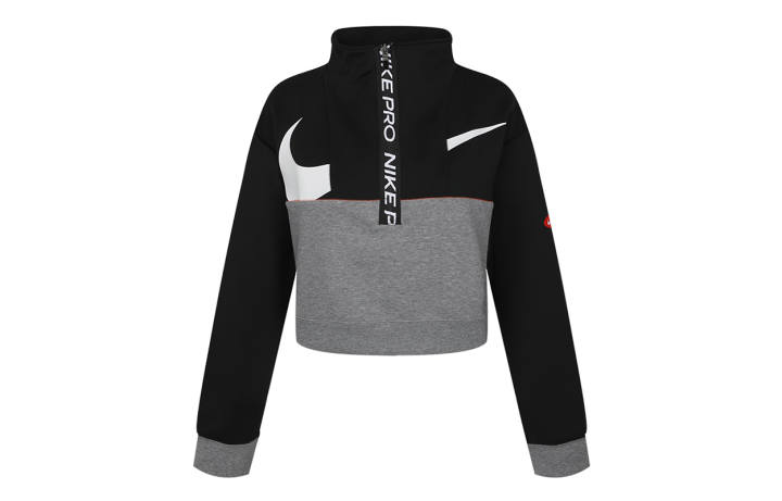 Nike Nike Sweatshirts Women's Black Gray Color Stand Collar Moderate Regular