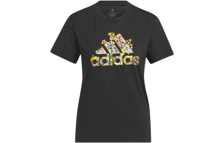 Adidas Adidas T Shirts Women's Black Crew Neck Moderate Straight Fit