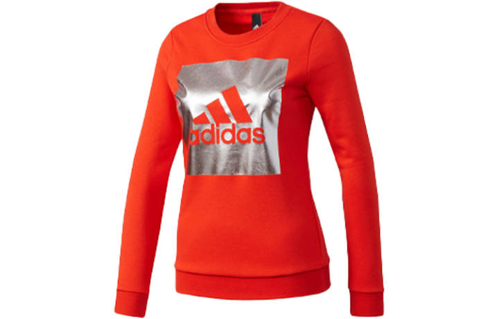 Adidas Adidas Sweatshirts Women's Orange Crew Neck Moderate Regular