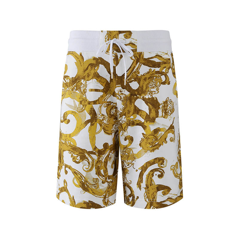VERSACE JEANS COUTURE Casual Shorts Men's White Multicolor