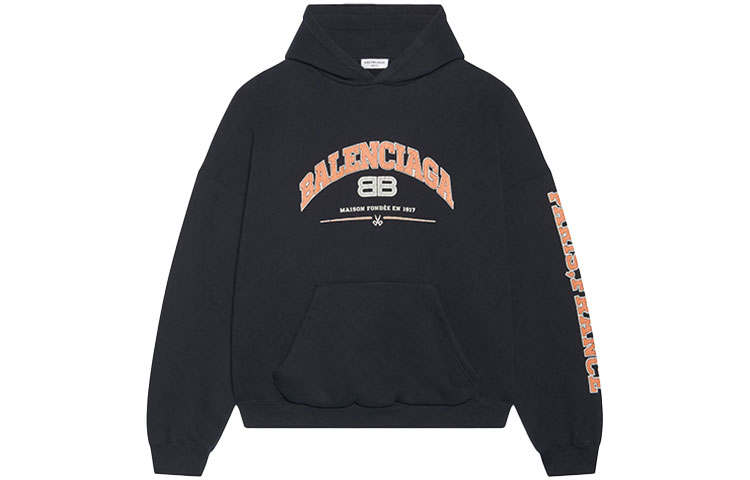 Balenciaga SS22 Sweatshirt Loose Fit Women's Black