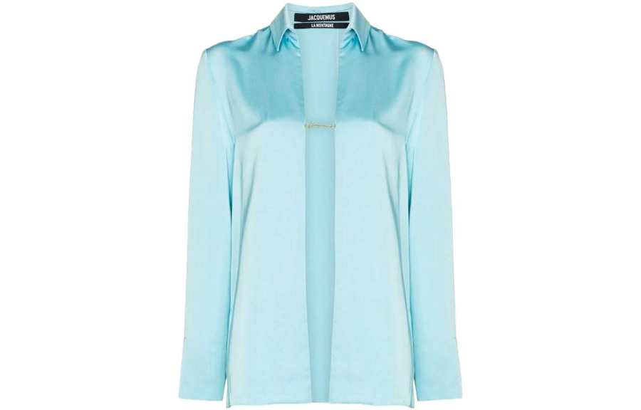 Jacquemus Jacquemus Shirts Women's Light Blue Lapel Other