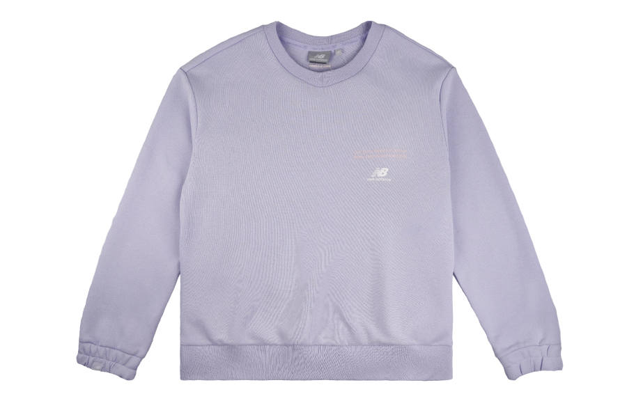 New Balance New Balance Sweatshirts Women's Light Purple Crew Neck Moderate Regular