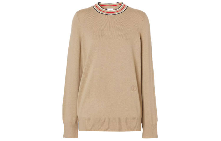 Burberry 【Previous Season】stripe detail cashmere jumper