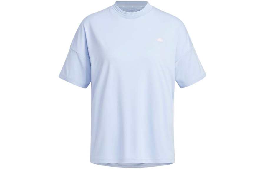Adidas Adidas T Shirts Women's Blue Daybreak Crew Neck Moderate Straight Fit