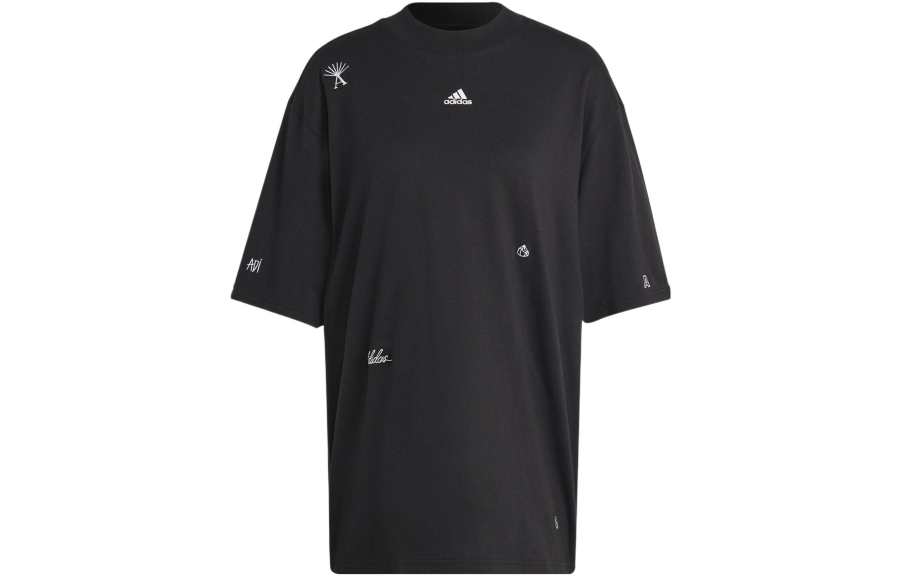 Adidas Adidas T Shirts Women's Black Crew Neck Moderate Other