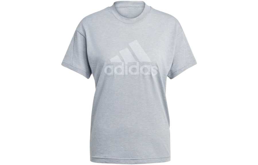 Adidas Adidas T Shirts Women's Gray Crew Neck Moderate Straight Fit