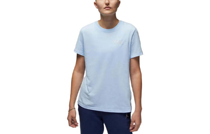 Jordan Jordan Flight Drop Shoulder Sleeve T Shirt Women's Ice Blue