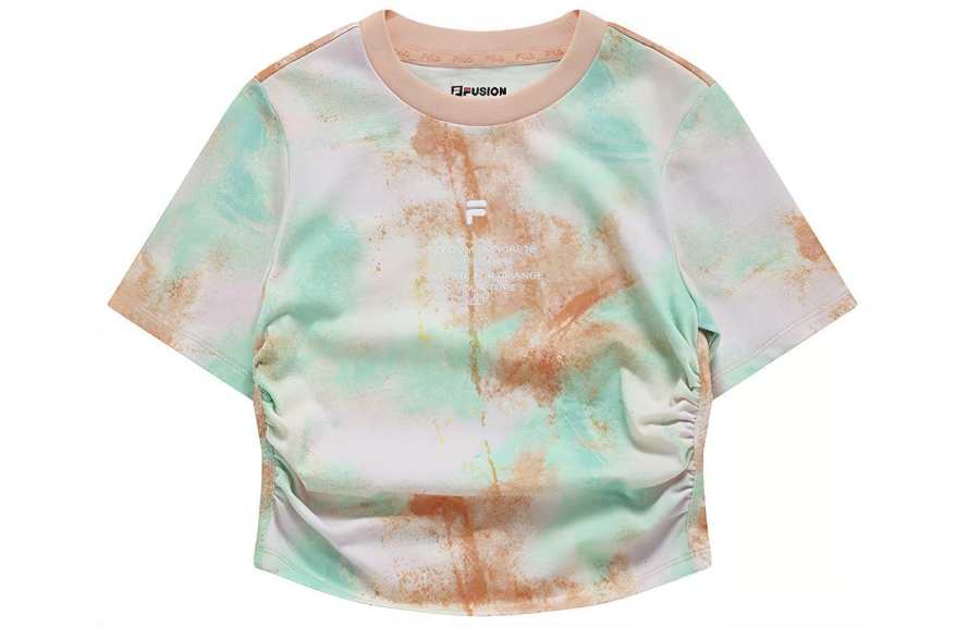 FILA FUSION Trendy Brand Street Collection T Shirt Women's Honey Orange