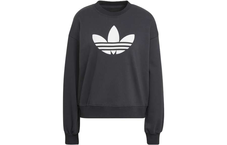Adidas Originals Sweatshirts Women's Carbon Black Crew Neck Moderate Other