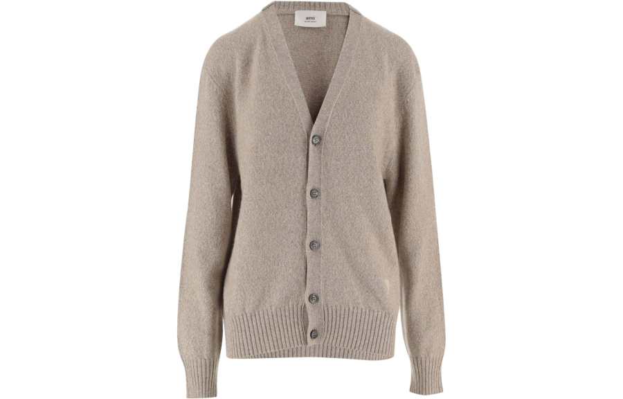 AMIPARIS Ami Paris Ami De Coeur V Neck Knitted Cardigan