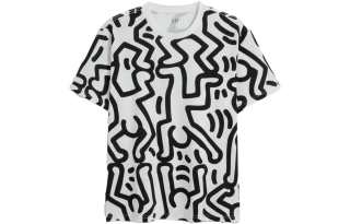 GAP X Keith Haring T Shirts Women's White Crew Neck Moderate