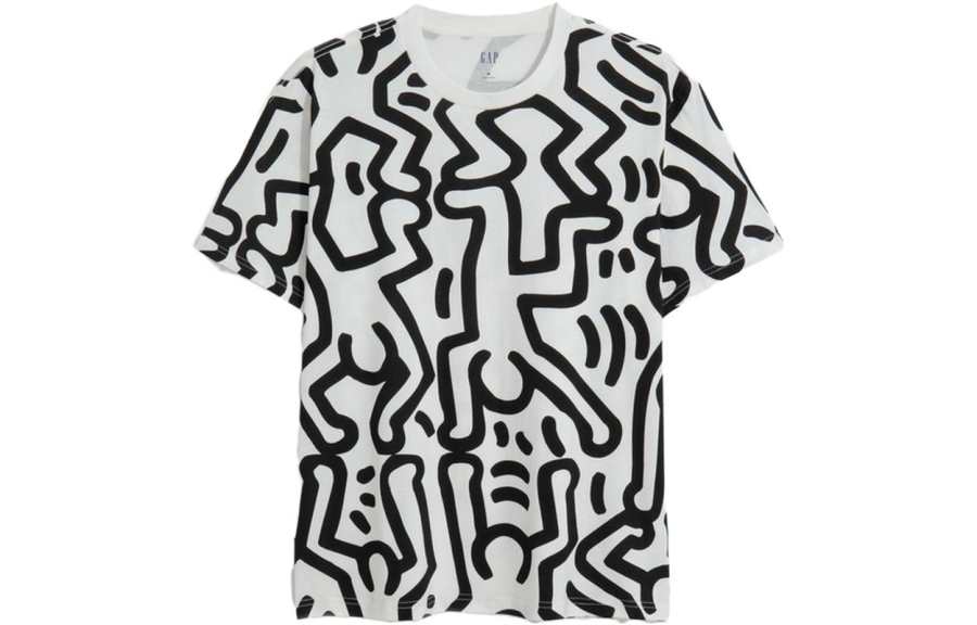 GAP X Keith Haring T Shirts Women's White Crew Neck Moderate