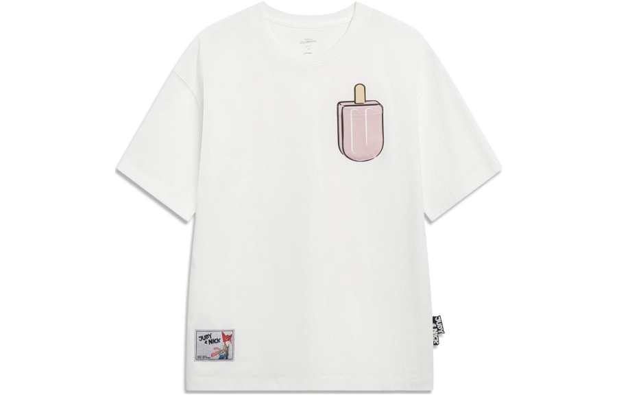 Li-Ning Li Ning Disney Drop Shoulder Sleeve T Shirt Women's Ivory