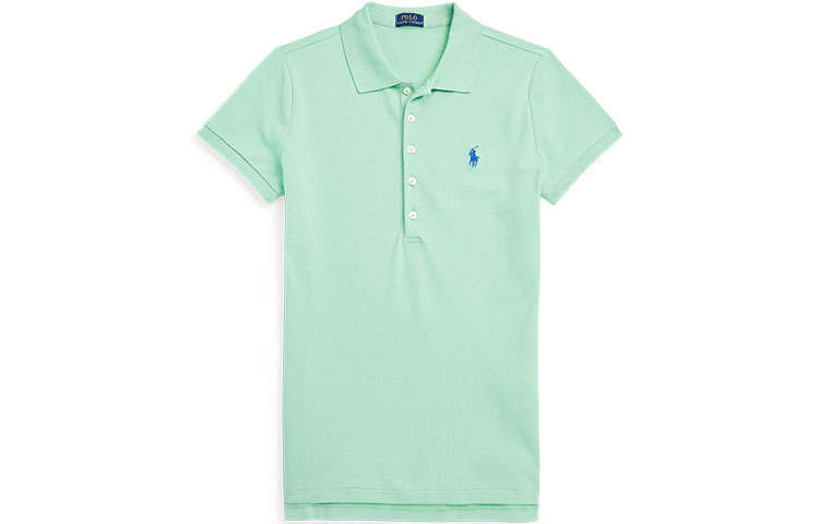 Polo Ralph Lauren Polo Shirts Women's Mint Green Polo Collar Moderate Straight Fit