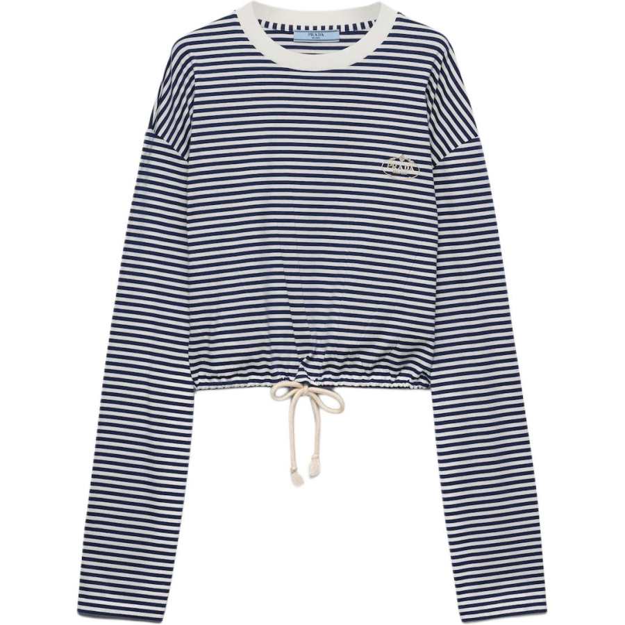 PRADA PRADA Drop Shoulder Sleeve T Shirt Women's Marine Blue