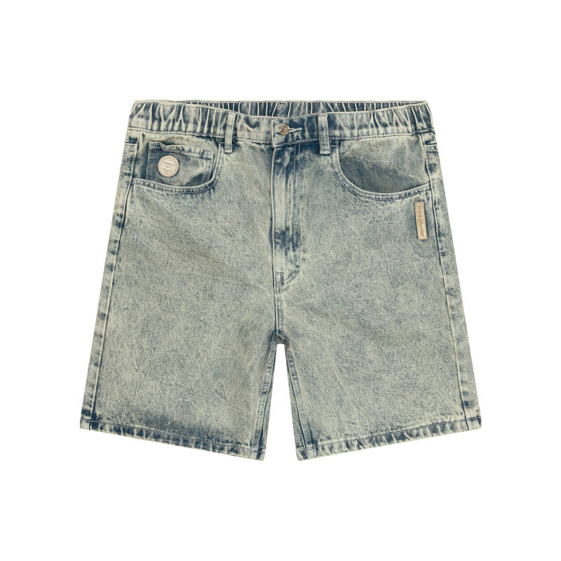 Aape Aape logo.-patch denim shorts