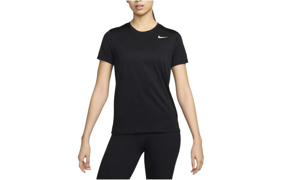 Nike Nike T Shirts Women's Black Crew Neck Moderate Straight Fit