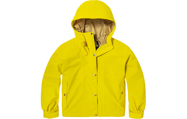 THE NORTH FACE Jackets Women's Yellow Hooded Moderate Straight Fit