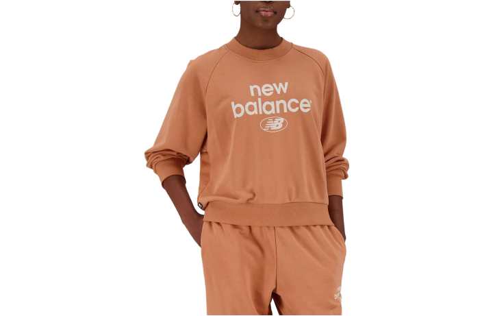 New Balance New Balance Sweatshirts Women's Tan Crew Neck Moderate Regular