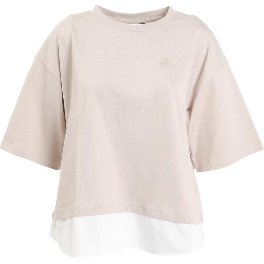 Adidas Adidas T Shirts Women's Beige Crew Neck Moderate Other