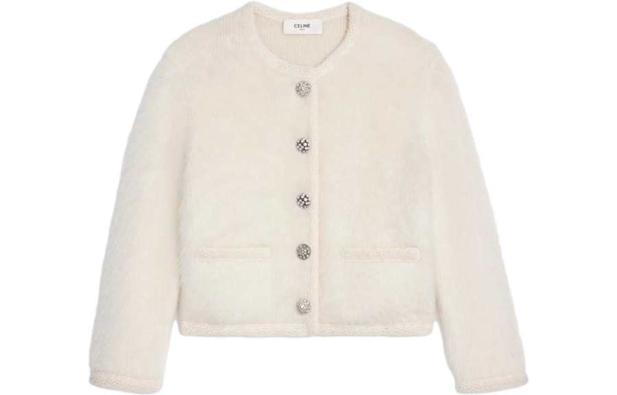 CELINE CELINE Cardigan Jacket In Brushed Mohair