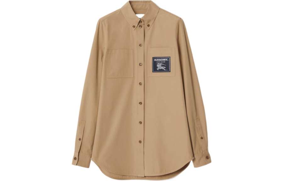 Burberry 【Previous Season】logo patch cotton shirt