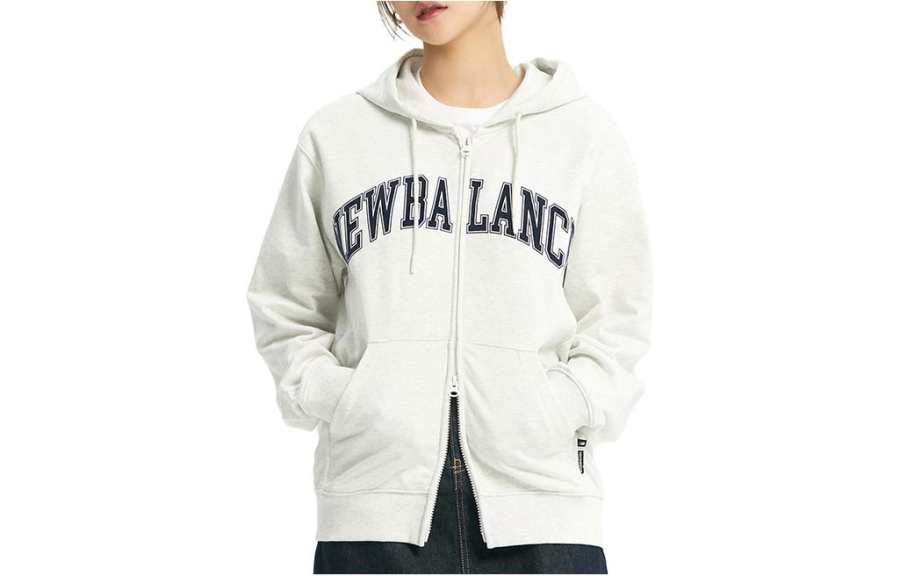 New Balance New Balance Sweatshirts Women's Light Gray Hooded Moderate Regular