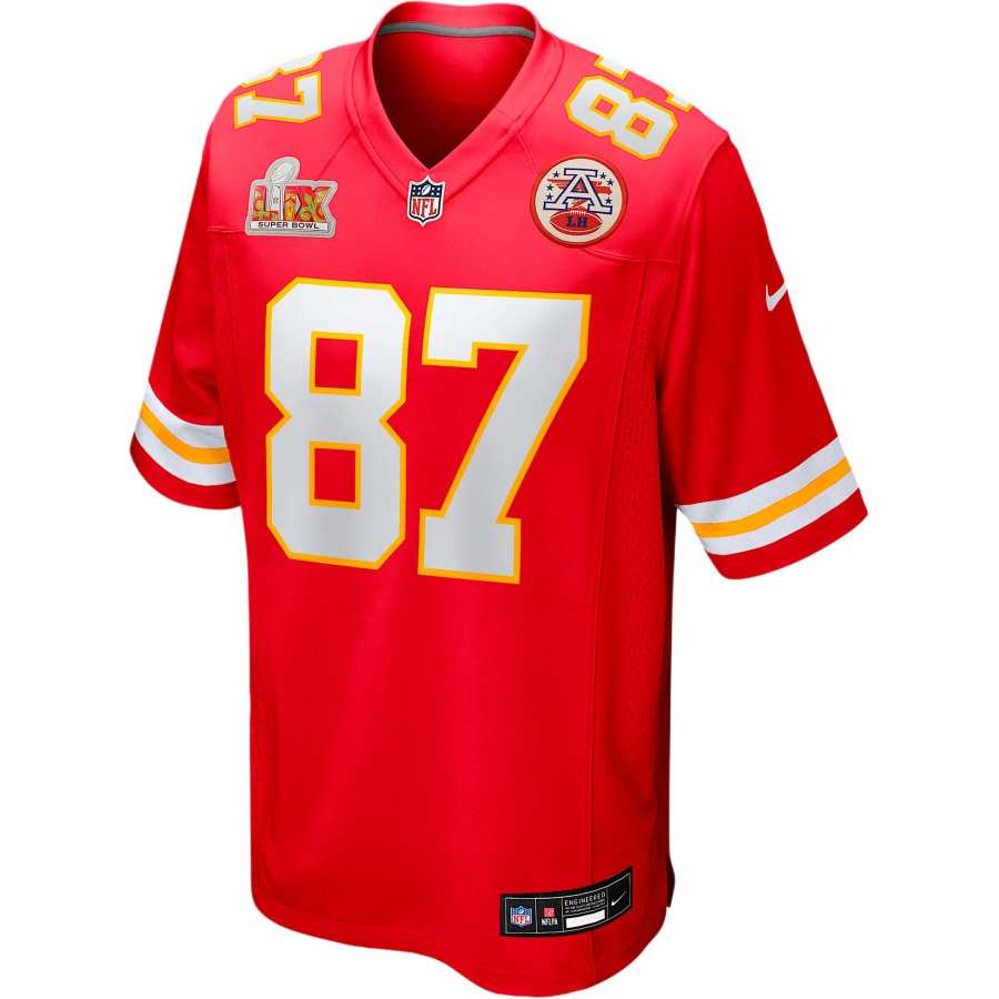 Nike Nike NFL SS25 Travis Kelce Kansas City Chiefs Super Bowl LIX Rugby Jersey Men's Red