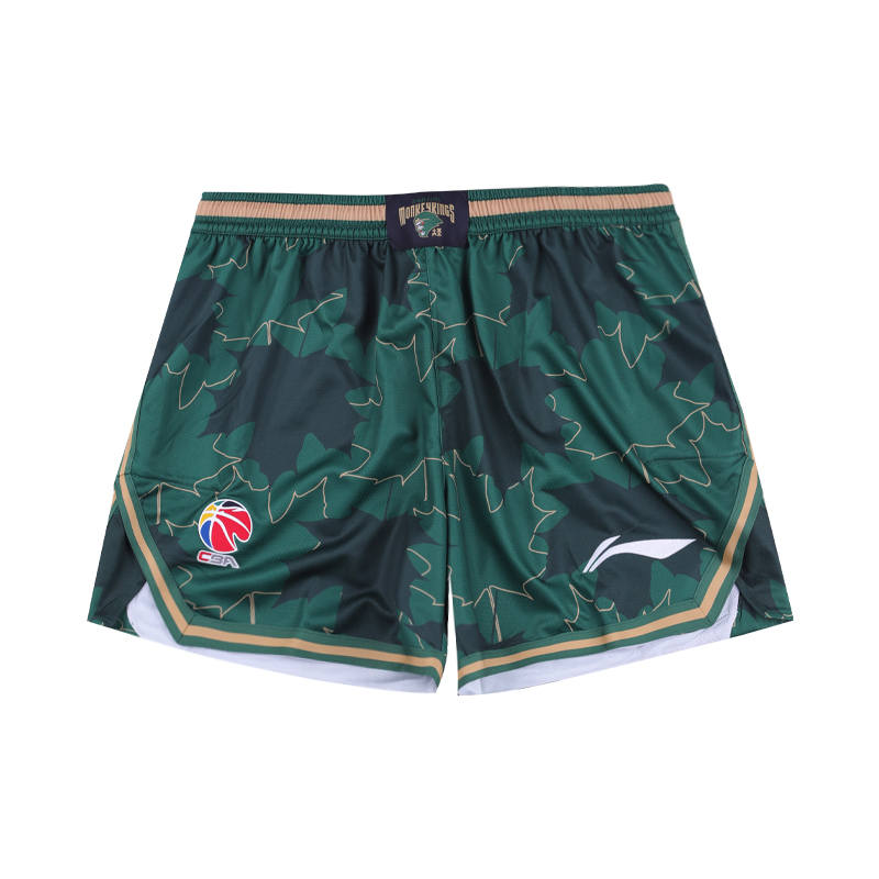 Li-Ning Li Ning CBA Collection Basketball Shorts Classic Version 24 25 Season, Nanjing Team Men's Eden Green