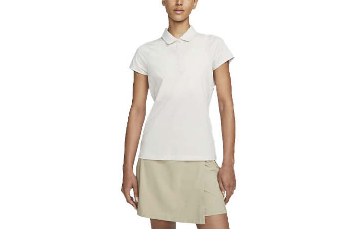 Nike Nike Polo Shirts Women's White Polo Collar Moderate Straight Fit
