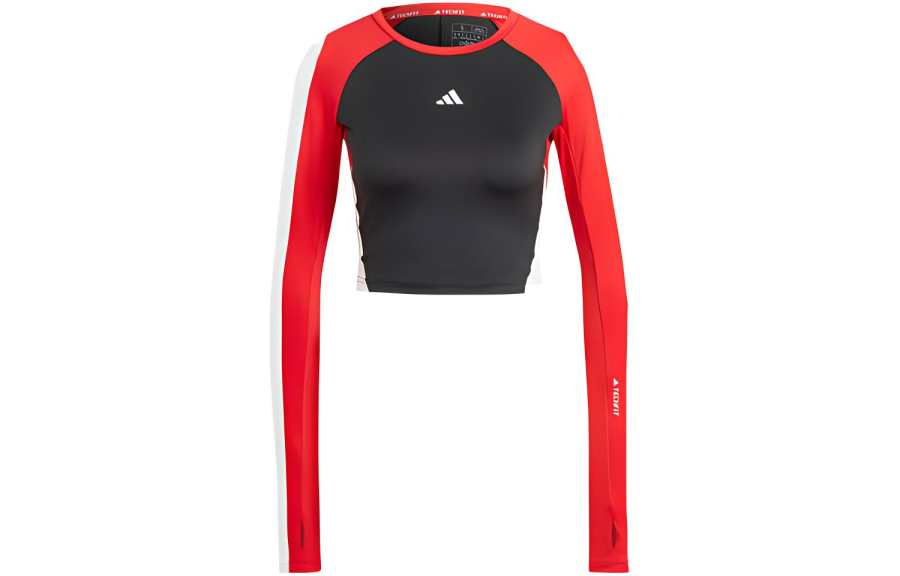 Adidas Adidas AEROREADY SS23 Raglan Sleeve T Shirt Women's Black Red