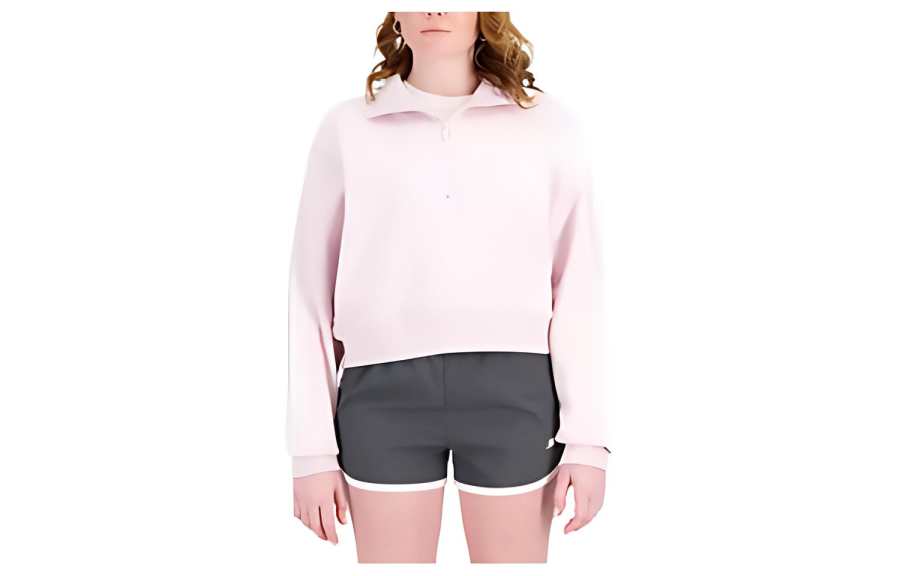 New Balance New Balance Sweatshirts Women's Pink Lapel Moderate Regular