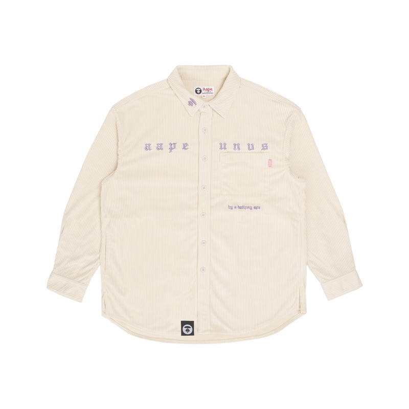 Aape Embroidered-logo Corduroy Shirt