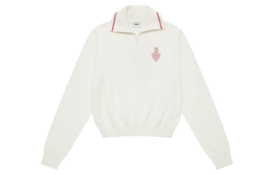 MLB Boston Red Sox Heart Collection Knitwear Women's Cream