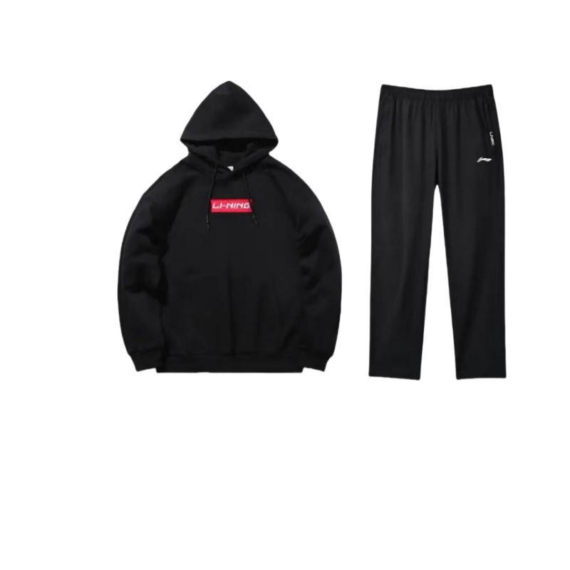 Li-Ning Li Ning Fleece Lined Thermal Loose Fit Hooded Pullover Casual Sportswear Unisex