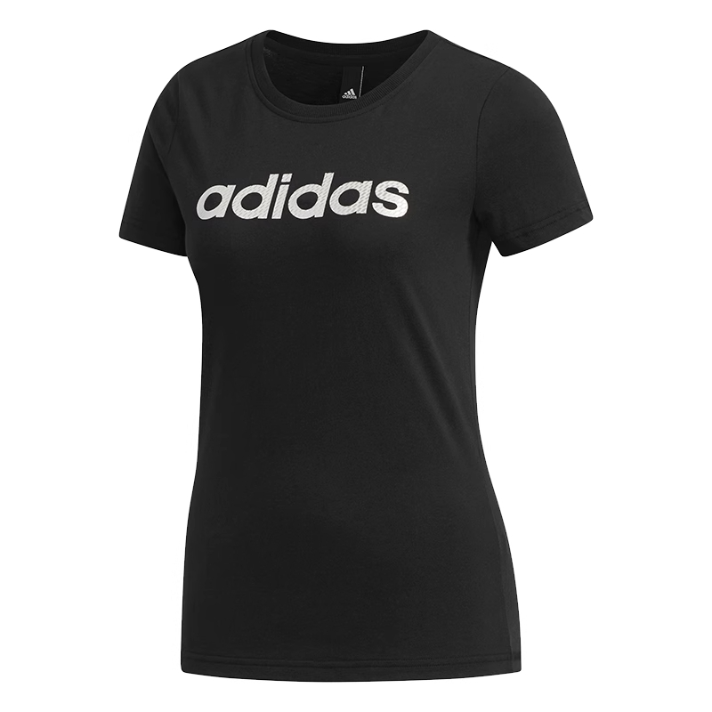 Adidas Adidas T Shirts Women's Black Crew Neck Moderate Straight Fit
