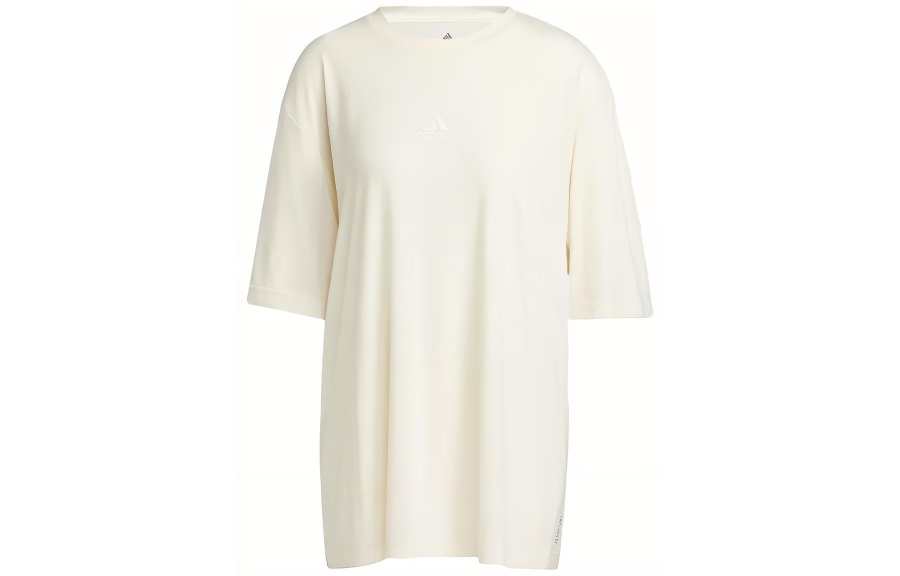 Adidas Adidas T Shirts Women's White Stand Collar Moderate Straight Fit
