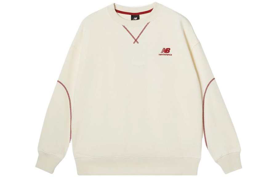New Balance New Balance New Balance CNY Collection Sweatshirts Women's White Crew Neck Moderate Regular