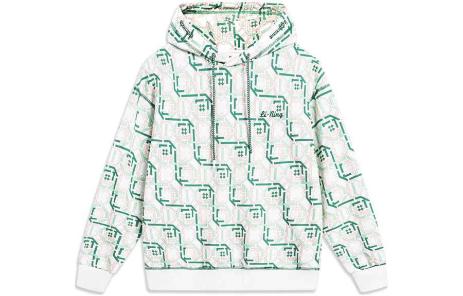 Li-Ning Li Ning Sports Trendy Collection Sweatshirt Women's Jade Frost Green Combination All Over Print
