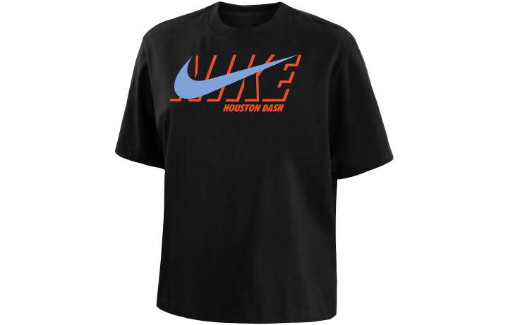 Nike Nike T Shirts Women's Black Crew Neck Moderate Straight Fit