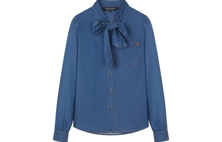 Teenie Weenie Shirt Women's Medium Blue